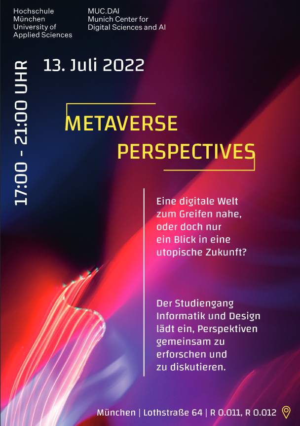 Einladung Vernissage „Metaverse – Perspectives“ 13.7.22, 17-21 Uhr