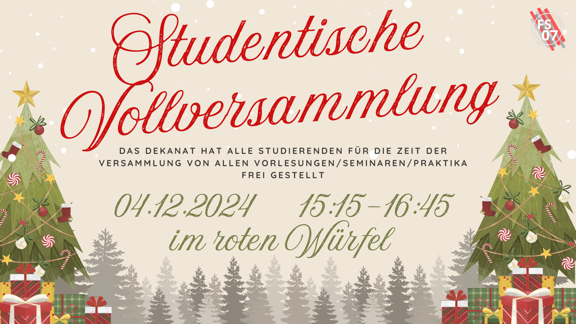 04.12 – Studentische Vollversammlung